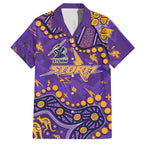 Personalized Melbourne Storm Hawaiian Shirt Aboriginal Pattern with Graffiti Style Design