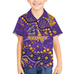 Personalized Melbourne Storm Hawaiian Shirt Aboriginal Pattern with Graffiti Style Design