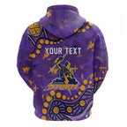 Personalized Melbourne Storm Hoodie Aboriginal Pattern with Graffiti Style Design