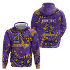 Personalized Melbourne Storm Hoodie Aboriginal Pattern with Graffiti Style Design