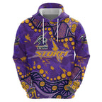 Personalized Melbourne Storm Hoodie Aboriginal Pattern with Graffiti Style Design