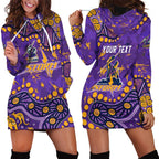 Personalized Melbourne Storm Hoodie Dress Aboriginal Pattern with Graffiti Style Design