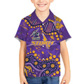 Personalized Melbourne Storm Kid Hawaiian Shirt Aboriginal Pattern with Graffiti Style Design