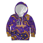 Personalized Melbourne Storm Kid Hoodie Aboriginal Pattern with Graffiti Style Design