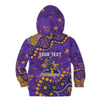 Personalized Melbourne Storm Kid Hoodie Aboriginal Pattern with Graffiti Style Design