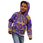 Personalized Melbourne Storm Kid Hoodie Aboriginal Pattern with Graffiti Style Design