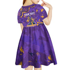 Personalized Melbourne Storm Kid Short Sleeve Dress Aboriginal Pattern with Graffiti Style Design