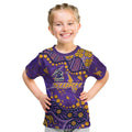 Personalized Melbourne Storm Kid T Shirt Aboriginal Pattern with Graffiti Style Design