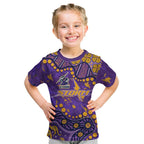Personalized Melbourne Storm Kid T Shirt Aboriginal Pattern with Graffiti Style Design