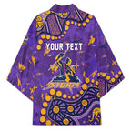 Personalized Melbourne Storm Kimono Aboriginal Pattern with Graffiti Style Design