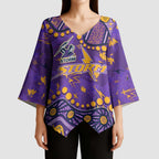 Personalized Melbourne Storm Kimono Sleeve Blouse Aboriginal Pattern with Graffiti Style Design