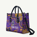 Personalized Melbourne Storm Leather Bag Aboriginal Pattern with Graffiti Style Design