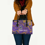 Personalized Melbourne Storm Leather Bag Aboriginal Pattern with Graffiti Style Design