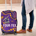 Personalized Melbourne Storm Luggage Cover Aboriginal Pattern with Graffiti Style Design