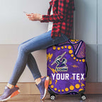 Personalized Melbourne Storm Luggage Cover Aboriginal Pattern with Graffiti Style Design