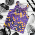 Personalized Melbourne Storm Men Tank Top Aboriginal Pattern with Graffiti Style Design