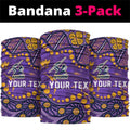 Personalized Melbourne Storm Neck Gaiter Aboriginal Pattern with Graffiti Style Design