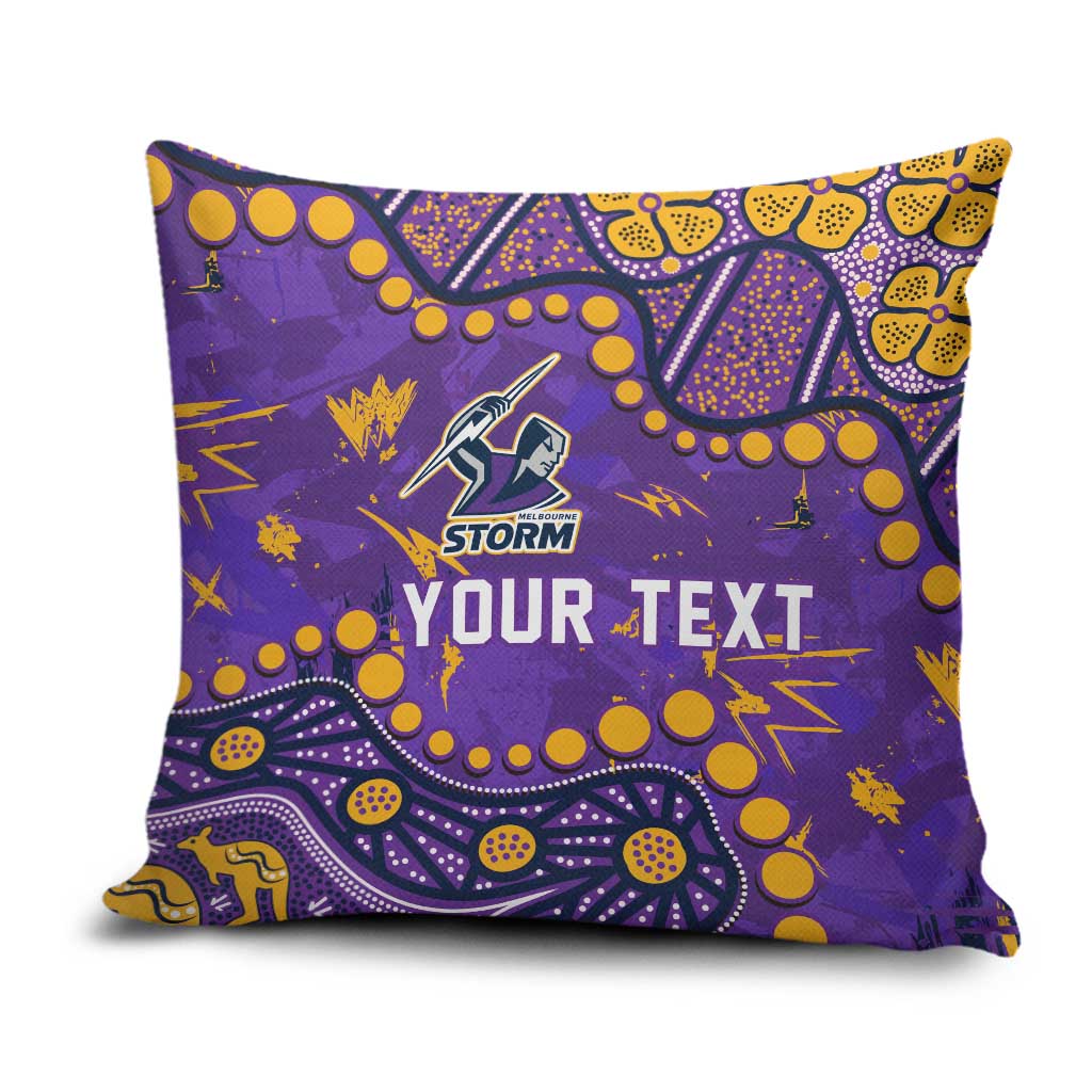 Personalized Melbourne Storm Pillow Cover Aboriginal Pattern with Graffiti Style Design