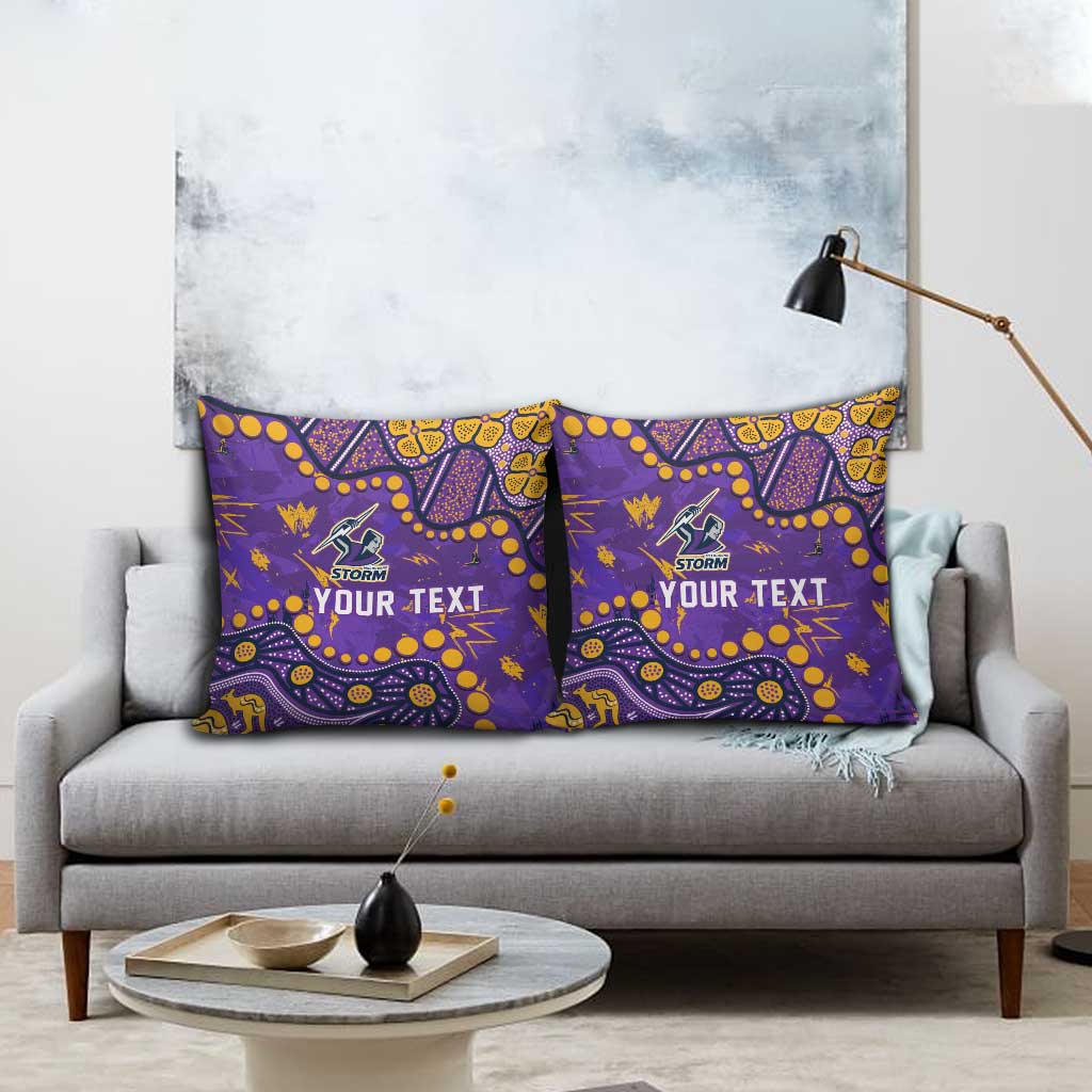 Personalized Melbourne Storm Pillow Cover Aboriginal Pattern with Graffiti Style Design
