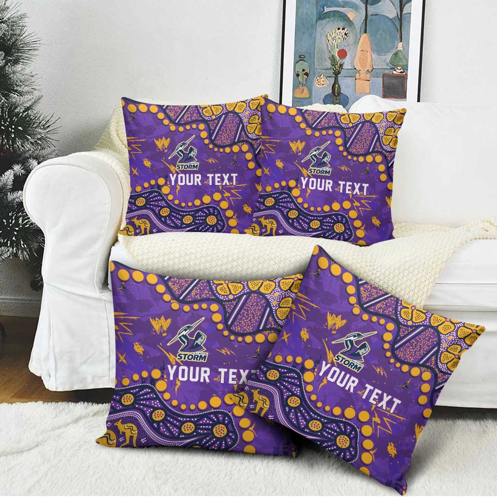 Personalized Melbourne Storm Pillow Cover Aboriginal Pattern with Graffiti Style Design