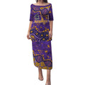 Personalized Melbourne Storm Puletasi Aboriginal Pattern with Graffiti Style Design