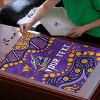 Personalized Melbourne Storm Puzzle Aboriginal Pattern with Graffiti Style Design