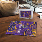 Personalized Melbourne Storm Puzzle Aboriginal Pattern with Graffiti Style Design