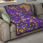 Personalized Melbourne Storm Quilt Aboriginal Pattern with Graffiti Style Design