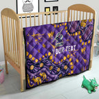 Personalized Melbourne Storm Quilt Aboriginal Pattern with Graffiti Style Design