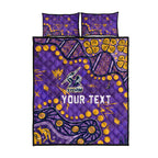 Personalized Melbourne Storm Quilt Bed Set Aboriginal Pattern with Graffiti Style Design