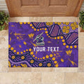 Personalized Melbourne Storm Rubber Doormat Aboriginal Pattern with Graffiti Style Design