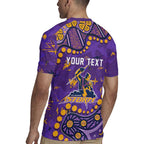 Personalized Melbourne Storm Rugby Jersey Aboriginal Pattern with Graffiti Style Design