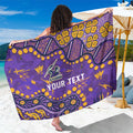 Personalized Melbourne Storm Sarong Aboriginal Pattern with Graffiti Style Design