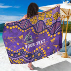 Personalized Melbourne Storm Sarong Aboriginal Pattern with Graffiti Style Design