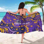 Personalized Melbourne Storm Sarong Aboriginal Pattern with Graffiti Style Design