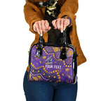 Personalized Melbourne Storm Shoulder Handbag Aboriginal Pattern with Graffiti Style Design
