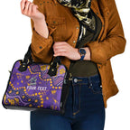 Personalized Melbourne Storm Shoulder Handbag Aboriginal Pattern with Graffiti Style Design