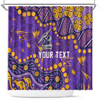 Personalized Melbourne Storm Shower Curtain Aboriginal Pattern with Graffiti Style Design