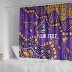 Personalized Melbourne Storm Shower Curtain Aboriginal Pattern with Graffiti Style Design