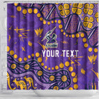 Personalized Melbourne Storm Shower Curtain Aboriginal Pattern with Graffiti Style Design