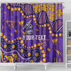 Personalized Melbourne Storm Shower Curtain Aboriginal Pattern with Graffiti Style Design