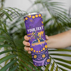 Personalized Melbourne Storm Skinny Tumbler Aboriginal Pattern with Graffiti Style Design