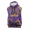 Personalized Melbourne Storm Sleeveless Hoodie Aboriginal Pattern with Graffiti Style Design