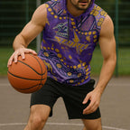 Personalized Melbourne Storm Sleeveless Hoodie Aboriginal Pattern with Graffiti Style Design