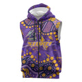 Personalized Melbourne Storm Sleeveless Zip Hoodie Aboriginal Pattern with Graffiti Style Design
