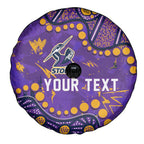 Personalized Melbourne Storm Spare Tire Cover Aboriginal Pattern with Graffiti Style Design
