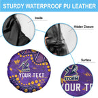 Personalized Melbourne Storm Spare Tire Cover Aboriginal Pattern with Graffiti Style Design
