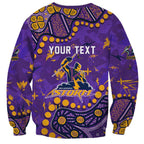 Personalized Melbourne Storm Sweatshirt Aboriginal Pattern with Graffiti Style Design