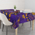 Personalized Melbourne Storm Tablecloth Aboriginal Pattern with Graffiti Style Design