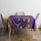 Personalized Melbourne Storm Tablecloth Aboriginal Pattern with Graffiti Style Design